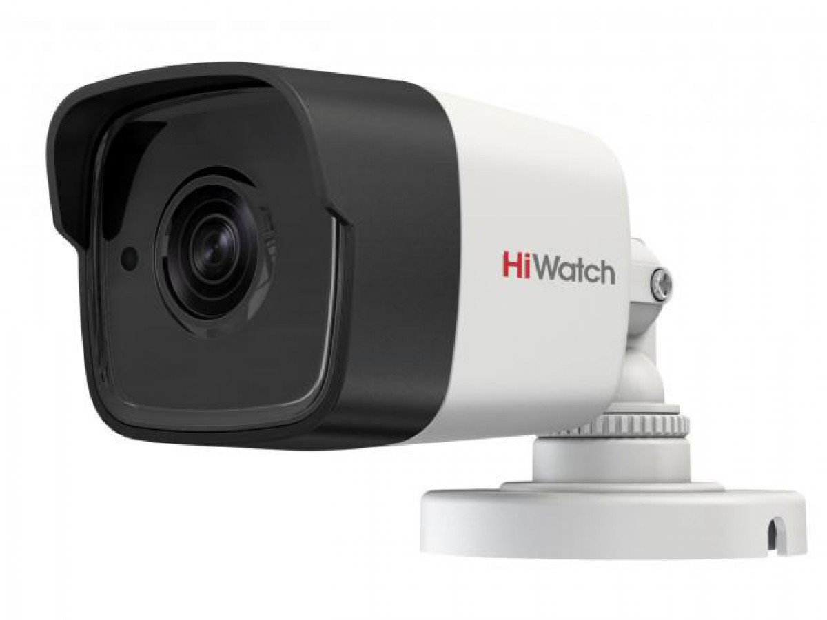 HiWatch DS-T500P(B) (3.6 mm). 5Мп уличная цилиндрическая HD-TVI камера с EXIR-подсветкой до 20м и технологией PoC