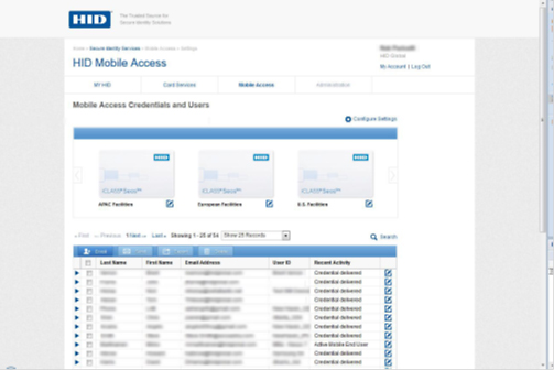 Схема HID Mobile Access